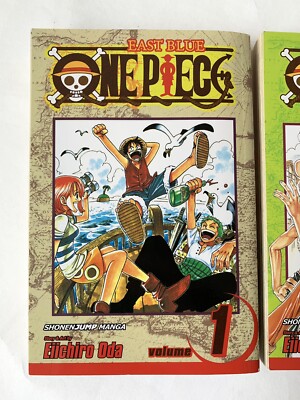 One Piece Vol 1 2 3 Viz Media English Manga East Blue Cover by