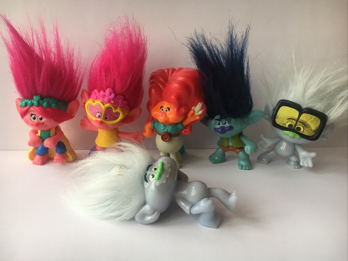 6 Mcdonalds Happy Meal Toy Trolls World Tour Dream Works Poppy