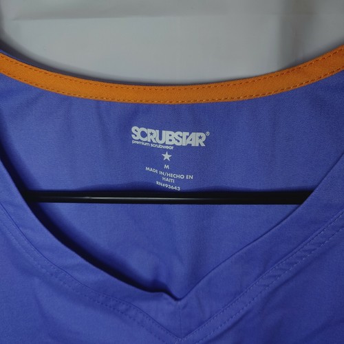 Camicia donna scrub scollo V nuova blu viola - Foto 2 di 5