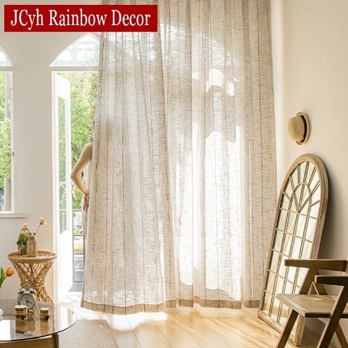 Window Sheer Curtains for Room Semi Blinds Tulle Curtain for Bedroom Decor Yarn - Bild 3 von 16