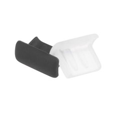 20pcs Silicone Mini USB Cap Port Cover Protector 7mmx2mm Black Clear