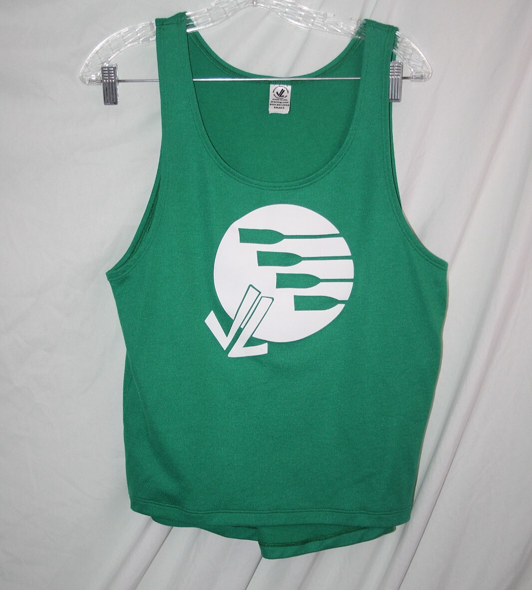 FILA Canotta JL RACING Made in USA taglia small poliestere camicia verde canottaggio canottaggio remo