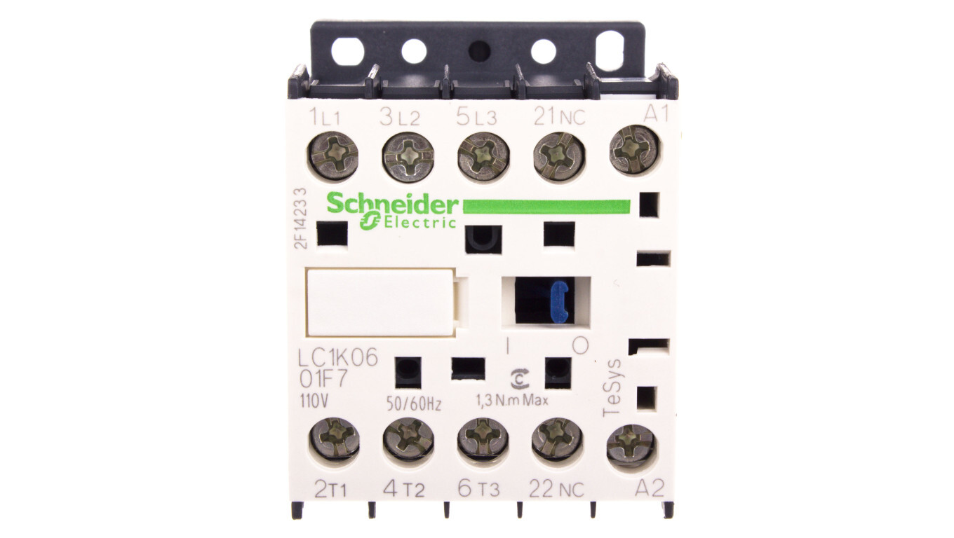 Power Contactor 6A 3P 110V AC 0Z 1R LC1K0601F7 /T2UK