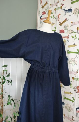 KIN by JOHN LEWIS Dark blue Cotton blend denim look dress size 14 - Picture 6 of 10