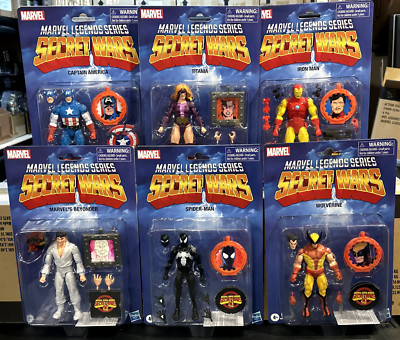 2025 Marvel SECRET WARS Retro Carded Legends Set of Six 6