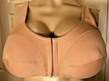 COMFORT CHOICE 40C Nude Beige 40 C Front Clasp ALL COTTON Wire Free Unlined Bra
