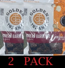 2x Golden Island Korean Barbecue Fire Grilled Pork Jerky 16 oz Bag - 2 PACK