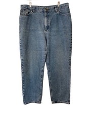 Vtg LLBean Womens 20 Mom Jeans Hi Rise Relaxed Tapered Leg 100% Cotton USA Made