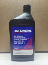 ACDelco SAE 70W GL-4 BOT 303 Manual Transmission Fluid 1 Quart 19366883