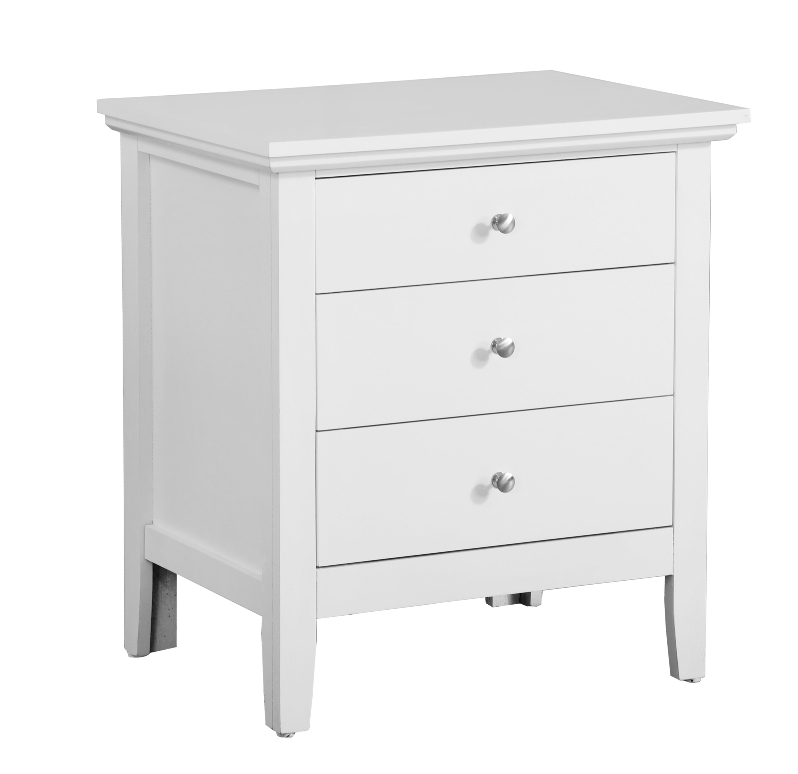 Elegant White Casual Nightstand with Stylish Design