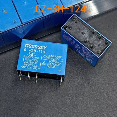 2Pcs GOODSKY GZ-SH-124L 24VDC Power Relay 8Pins 16A 250VAC #F11
