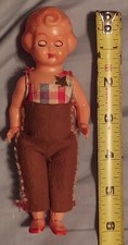 Made in Italy, Celluloid German Doll, Open/Close Blue Eyes Movable Joints
