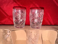 Vintage Neman 6 European Crystal Glasses Tumblers Shot Glasses New