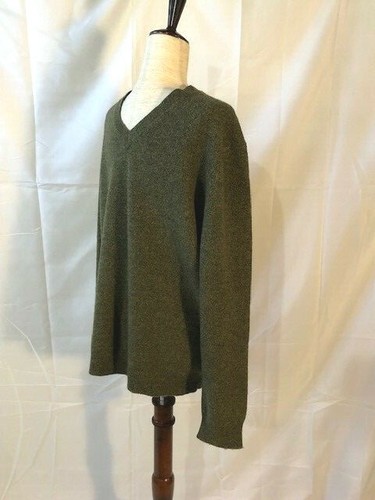 Club Room Herren 100% Lammwolle V-Ausschnitt Pullover Waldgrün Sweater Gr:Lg EUC! - Bild 3 von 8