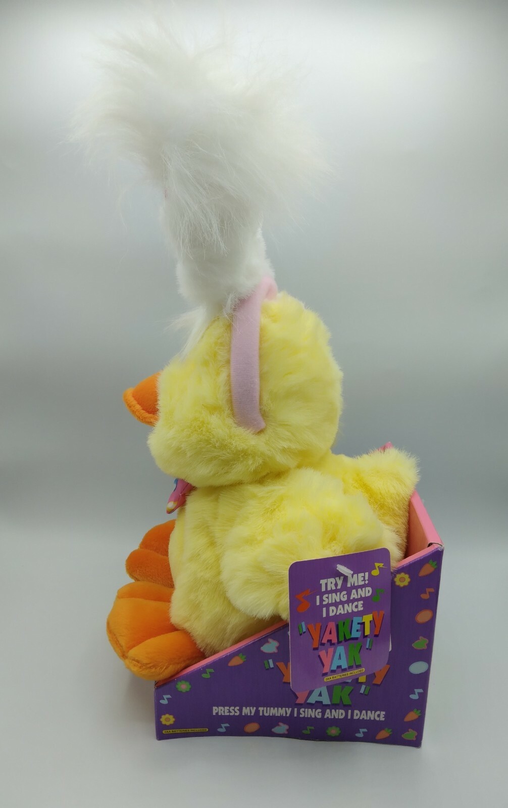 Vintage DAN DEE Duck Bunny rabbit Musical Animated Plush Yakety