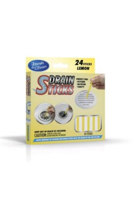 3 Boxes Drain Sticks 24 Pk Keeps Drains & Pipes Clear Odor Free Lemon Scent