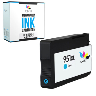 951XL Cyan Ink Cartridges for HP 951 XL Fits Officejet Pro 8600 Plus 8610 8620