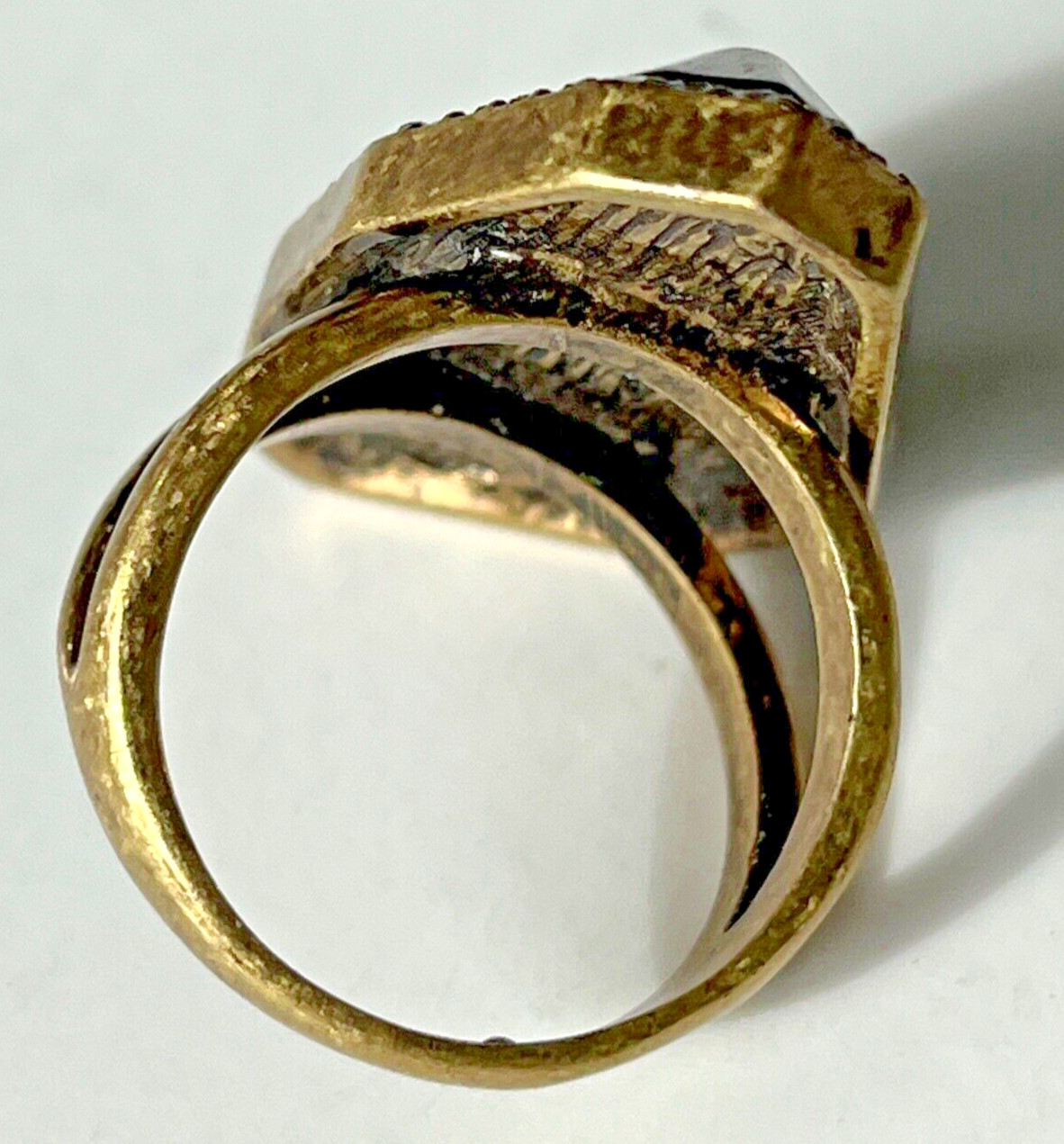 Tiger Eye Statement Ring size 7 - image 8