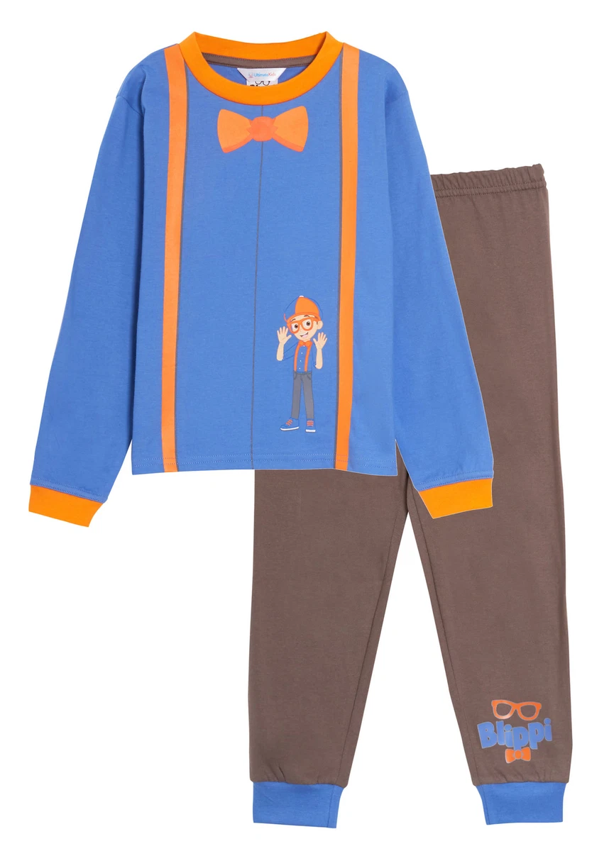Boys Blippi Pyjamas Kids Blippi Dress Up Pjs Novelty Full Length