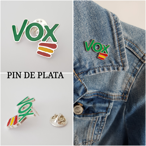 VOX PIN DE VOX PLATA DE LEY 925 ML ESPAÑA VOX ESPAÑA - Picture 3 of 6