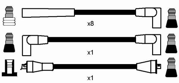 Fils de bougies allumage Jeep Grand Cherokee I 5.2 4X4 câble électrique moteur essence ZJ