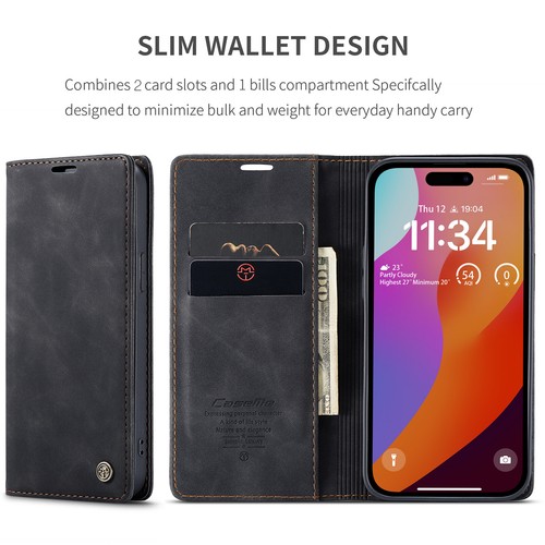 For Samsung Galaxy A22 A33 A34 A53 Retro Leather Magnetic Flip Wallet Case Cover - Picture 14 of 57