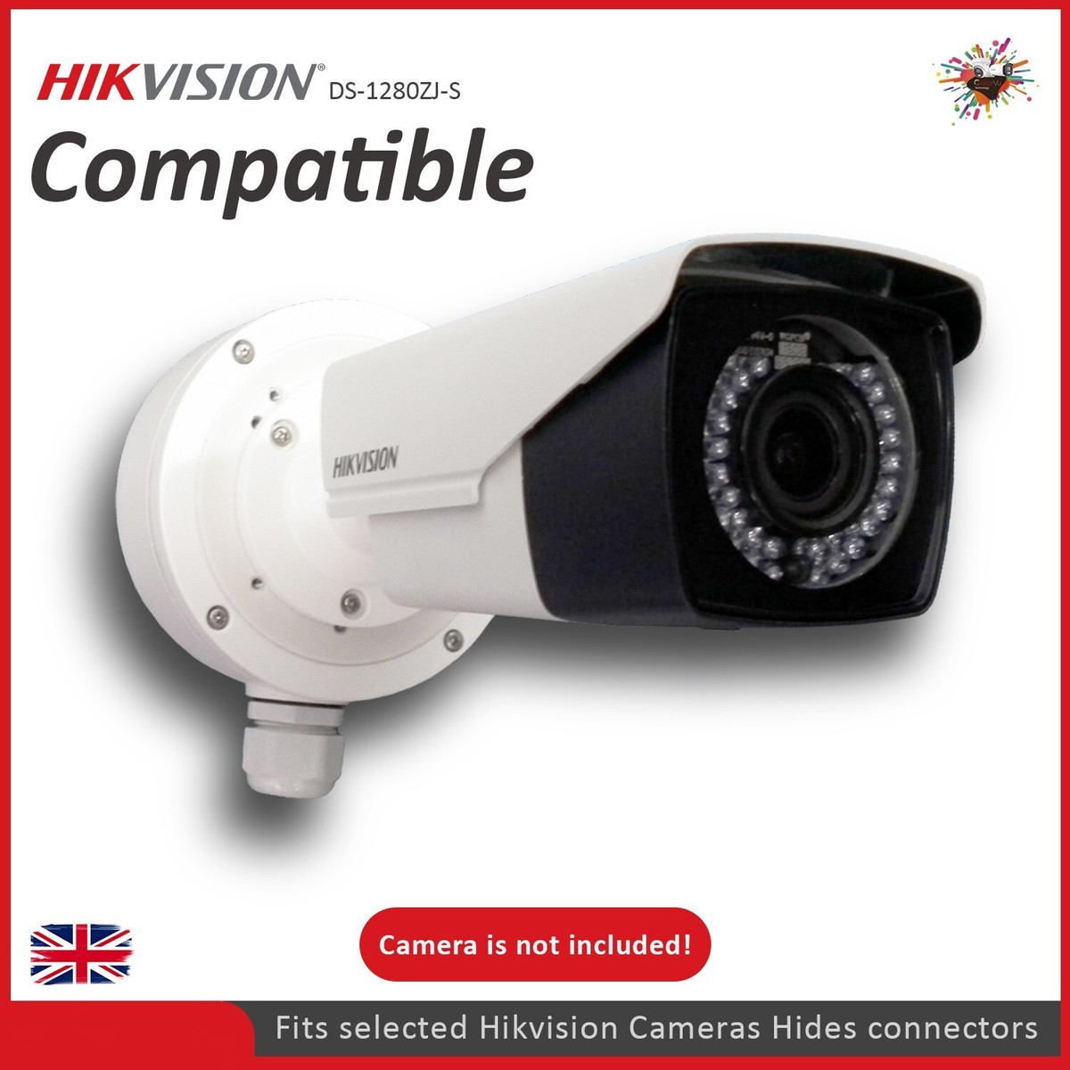Hikvision Compatible Deep Base Junction Box Bracket Bullet Turret CCTV  Camera UK