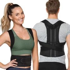Adjustable Posture Corrector Back Clavicle Support Shoulder Brace Belt Men Women