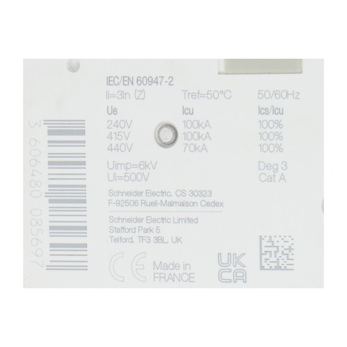 Schneider Electric A9F92404 Acti9 iC60L 4P 4A Z Curve 15kA/100kA MCB New NMP - Picture 3 of 8