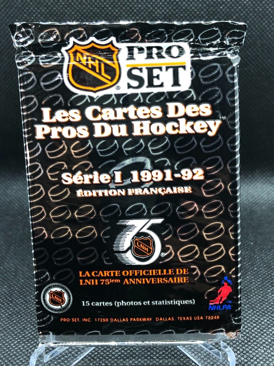 1991-92 Pro Set Hockey Series 1 Unopened Pack- French Edition, 15