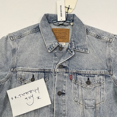 Mens Size M Levis Premium Sashiko Stitch Patchwork Light Blue