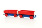 Lego Duplo Train 2 x Red Large Cargo Wagons - vintage rare
