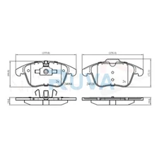 Fits Jaguar XF 2008-2015 XE 2015- XJ 2003-2009 Ruva Front Brake Pads Set