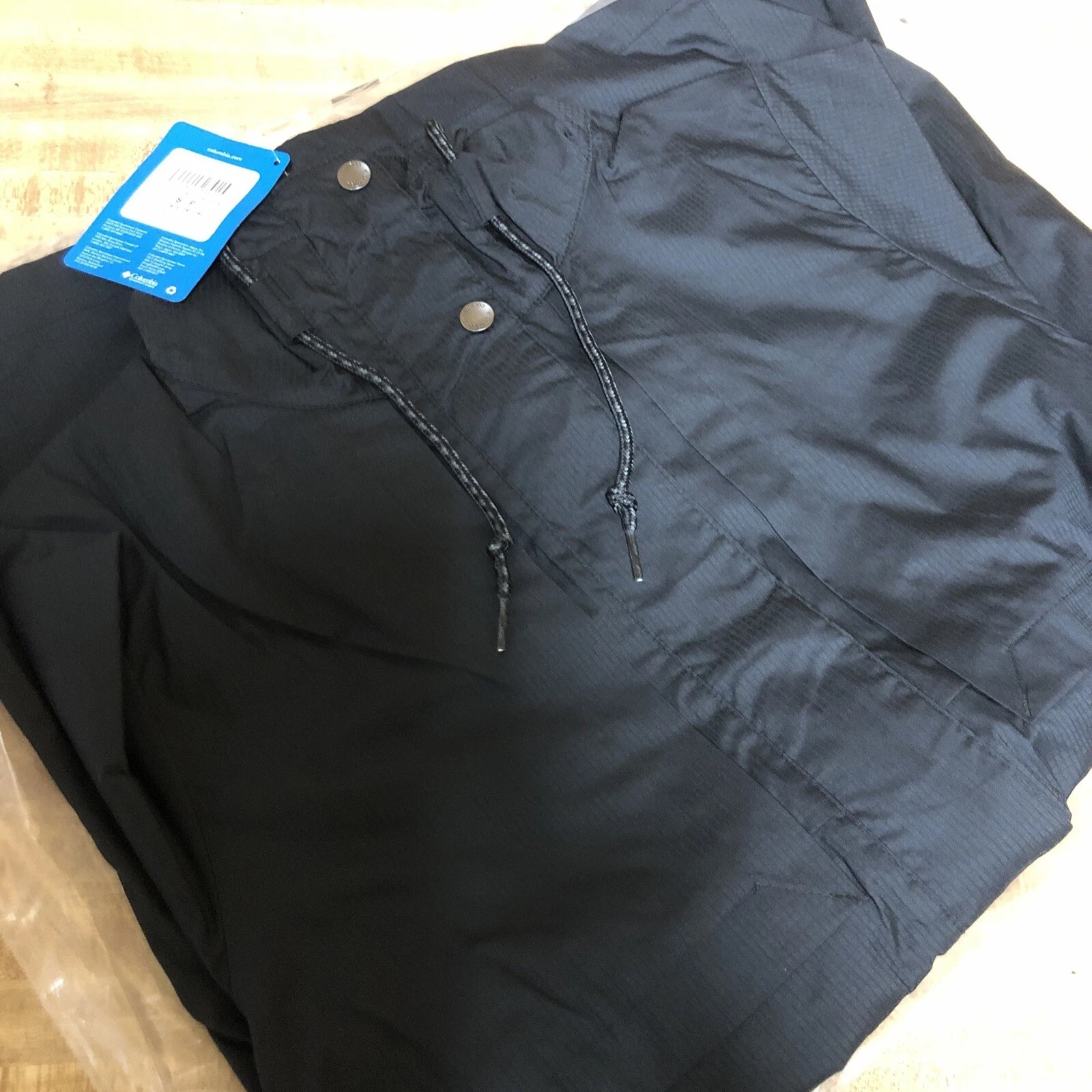 Columbia Women's Black Pardon My Trench Belt Hooded Rain Coat Jacket Size S New