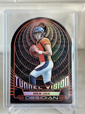 2019 Panini Obsidian Drew Lock RC #TV-34 Tunnel Vision Orange Prizm SSP 29/35