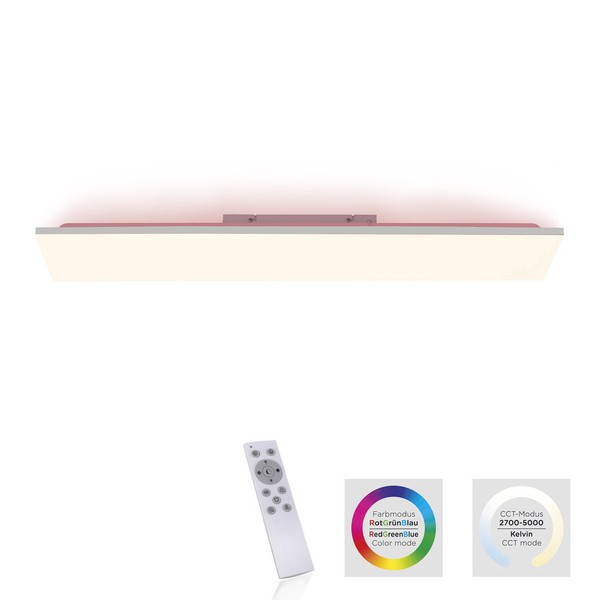 Led Deckenlampe Dimmbar Rechteckig Fernbedienung Cct Downlight Rgb Backlight-image