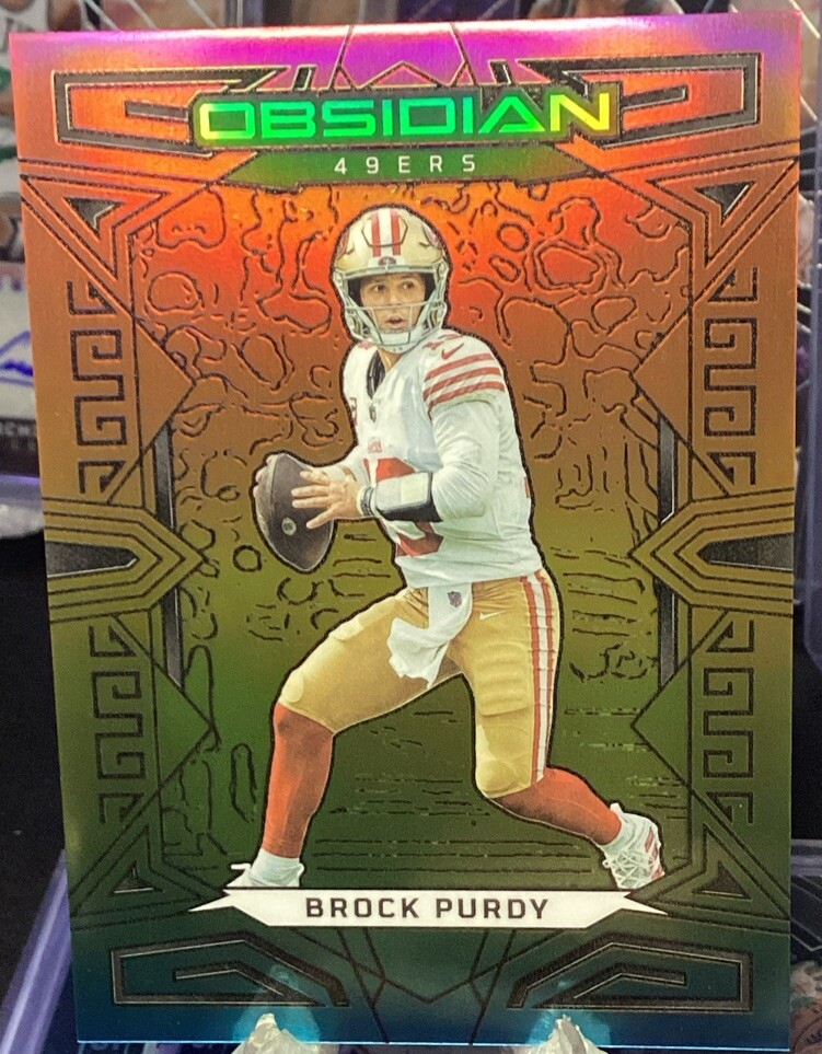 Brock Purdy 2023 Obsidian FOTL Neon Flood SSP 3/3 San Francisco 49ers