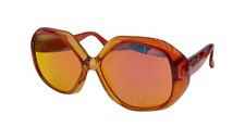Vintage Bausch Lomb K01 Amber Geometric Sunglasses Canada W/ NEW LENSES