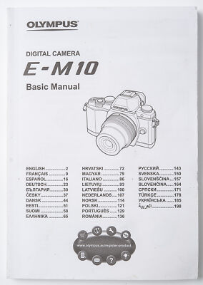 Bedienungsanleitung Olympus E - M10 Instruction Basic Manual mehrsprachig