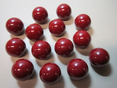 (14) Red Ball Knobs With Short Dead-End 1/16'' Thread 1.37'' x 1.31''