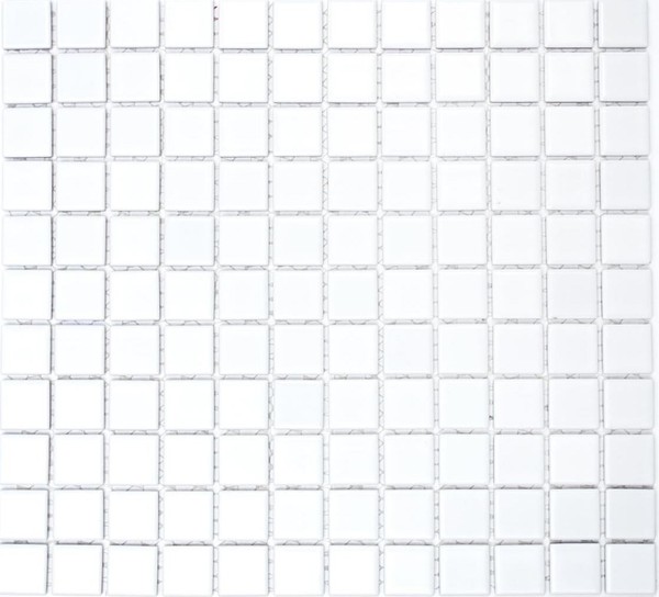 Keramikmosaik Super Weiß KüChe Bad Boden Wand Dusche Wc Art:Wb18-0102 | 1 Matte-image