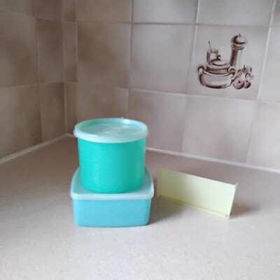VINTAGE TUPPERWARE KANISTER 250-12 ECKIG RUND 311-20 TEILER KOMBINIEREN