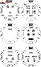 MANWU 6 Stove Dials Sticker for Burner Cooktop Hob Cooker Top Oven Replacement A