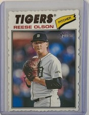 2026 Topps Heritage RARE Deckle Edge #71 Reese Olson, Detroit Tigers