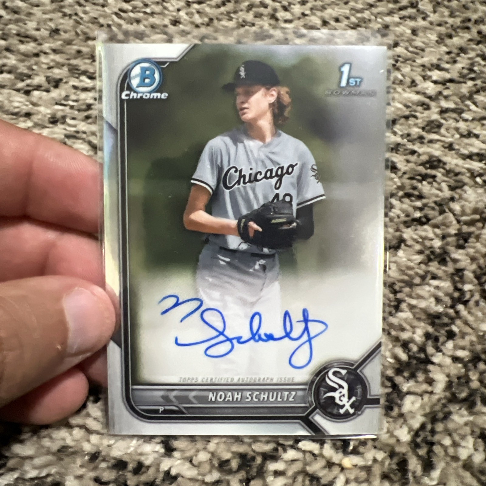 2022 Bowman Draft - Chrome Draft Pick Autographs Noah Schultz #CDA-NSZ (AU, RC)