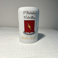 White Ceramic Mug 5th Battalion 73rd Artillery Charles Bunch Germany 1966