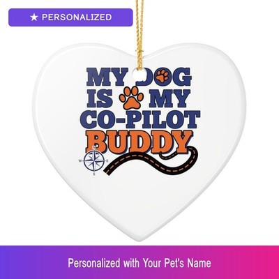 Custom Dog Christmas Holiday Ornament Personalized Heart Shaped Pet Easter Gift