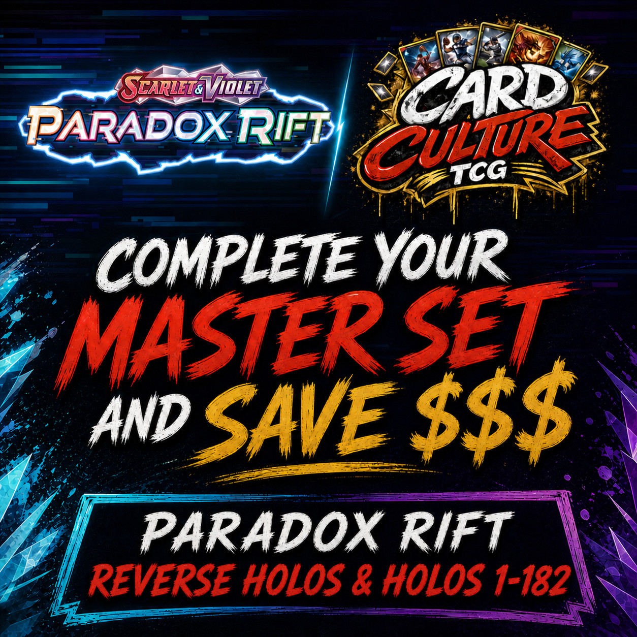 Paradox Rift Reverse Holos & Holo Singles – Complete Your Pokémon Master Set