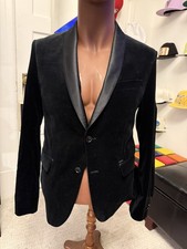 Velvet Tuxedo Jacket w/ Satin Lapels Mens Small