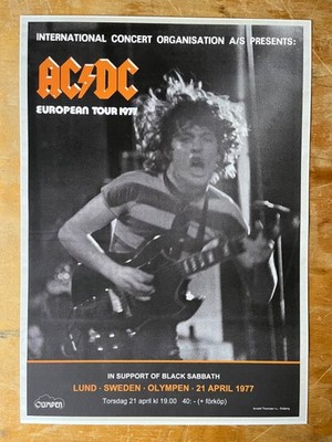 AC / DC - Sweden 1977 supporting Black Sabbath at the Olympen